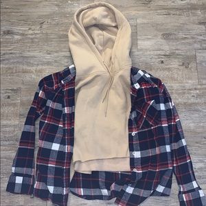 Flannel and Crop Hoddie